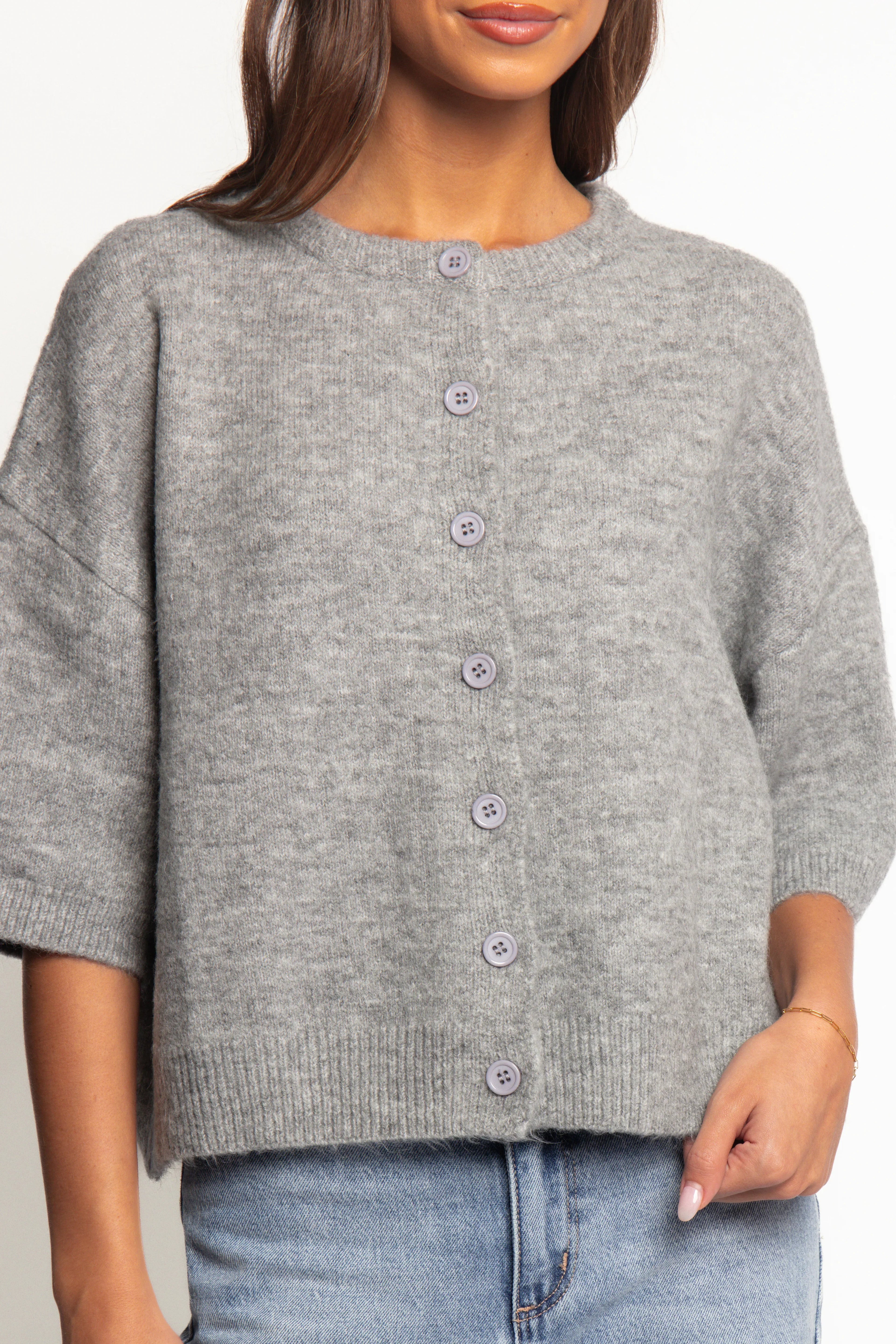 Lilith Knit Top - Grey