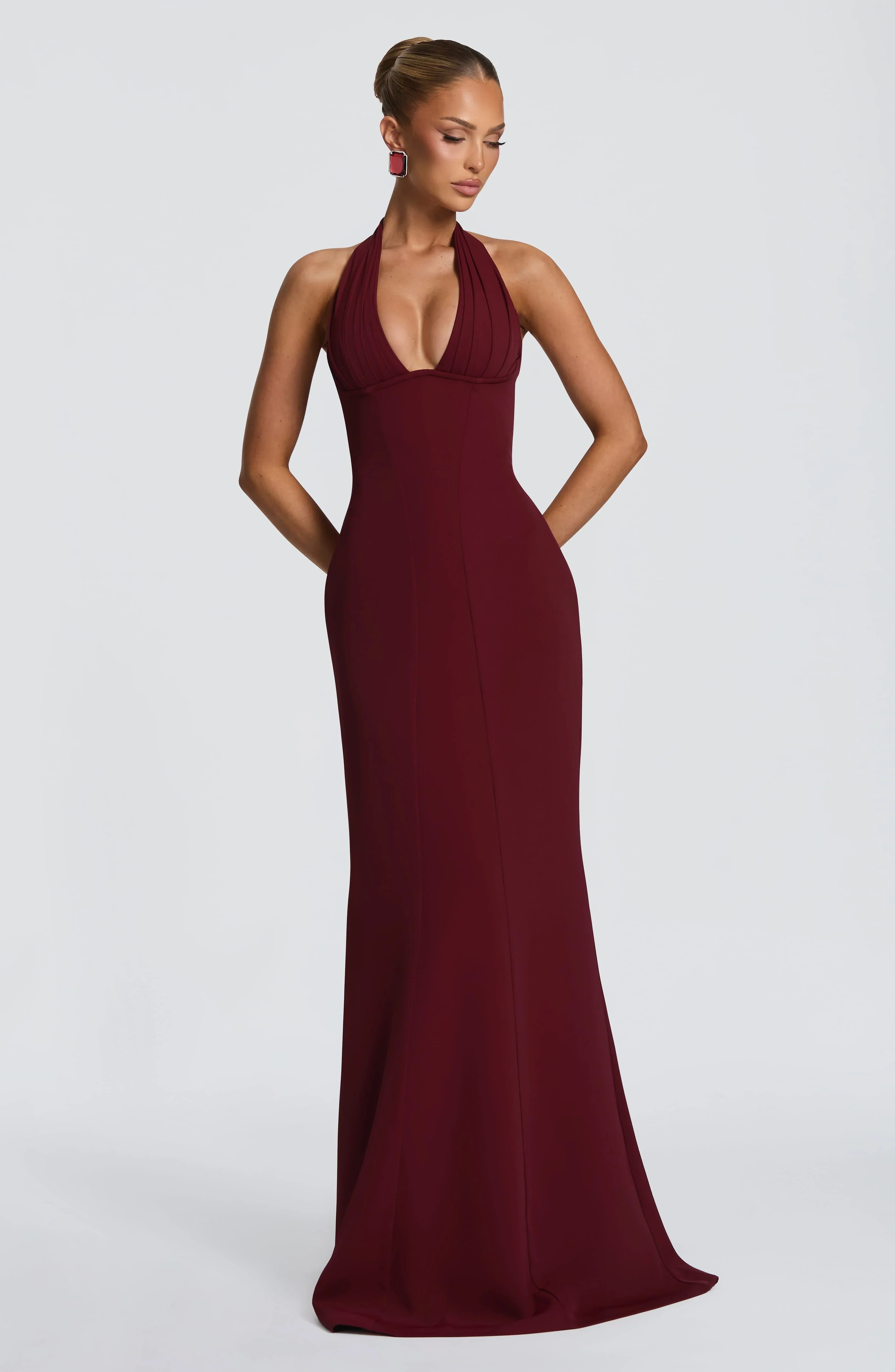 Adora Maxi Dress - Cherry Lacquer