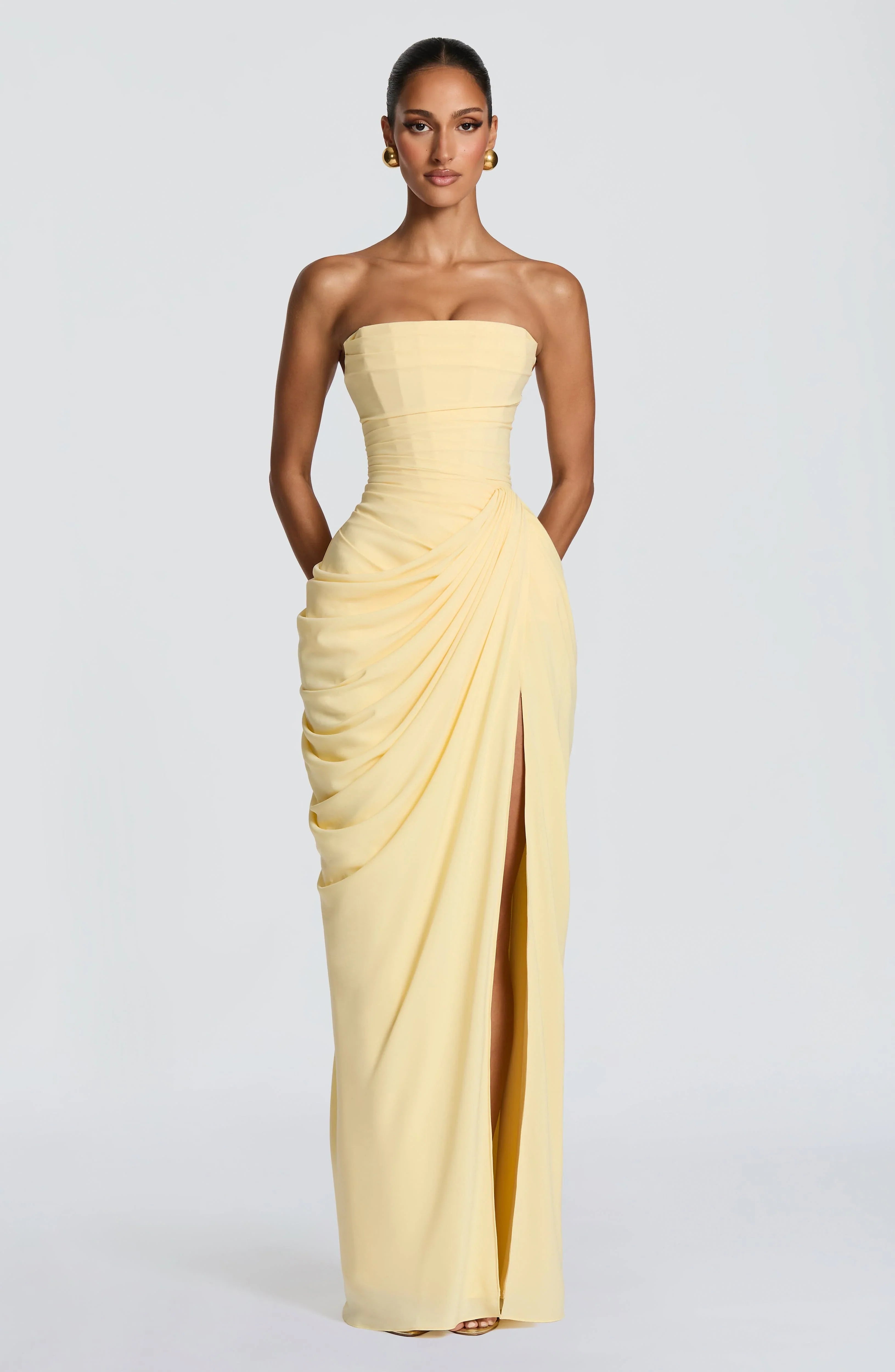Cyra Maxi Dress - Lemon