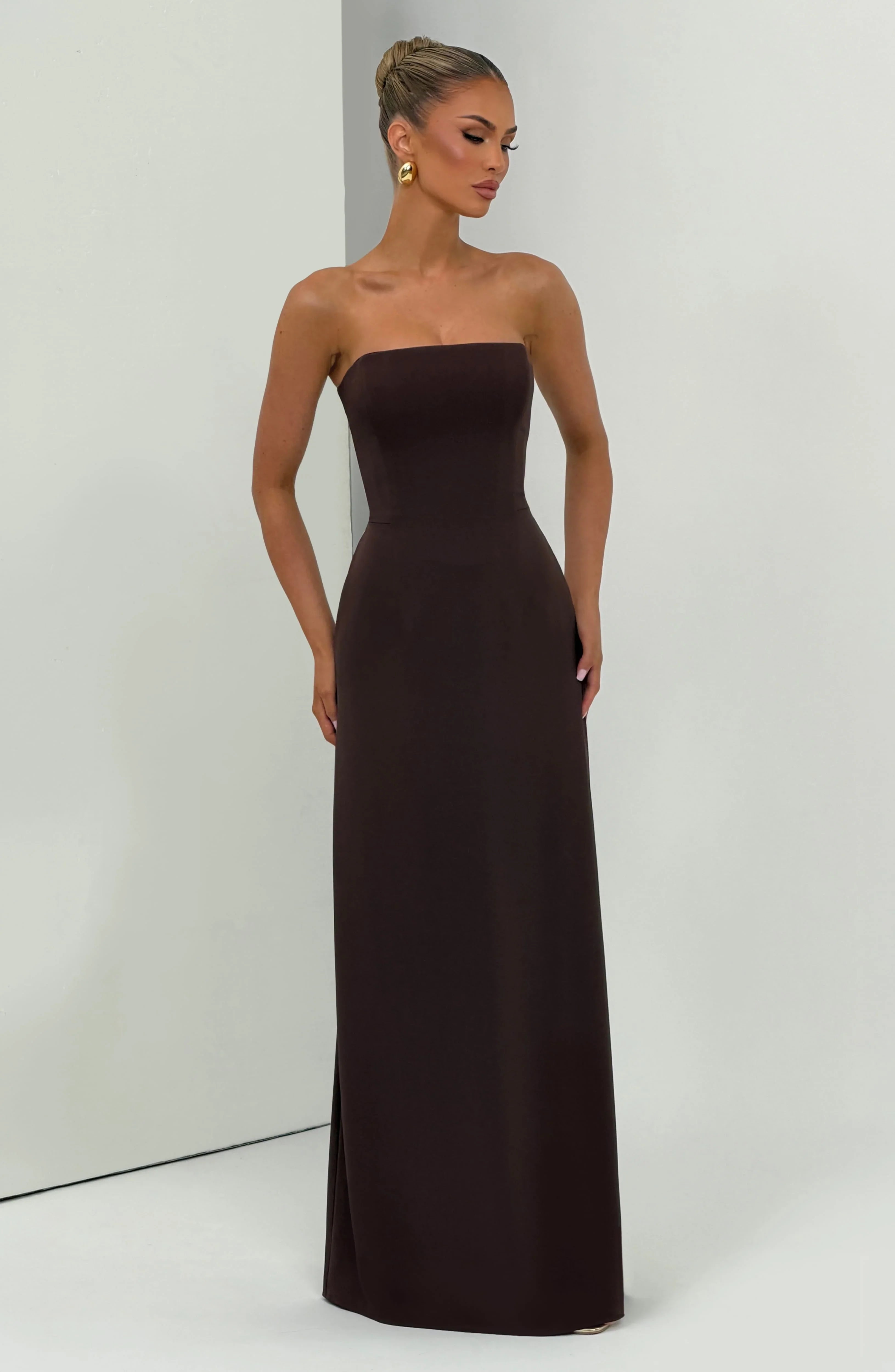Irmina Maxi Dress - Plum Brown