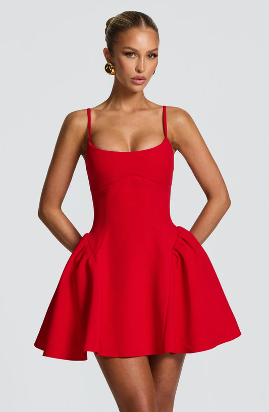Kiah Mini Dress - Red