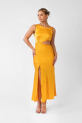 Alina Mango Satin Midi Dress