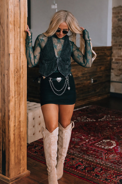 Dolly Denim Bustier Top