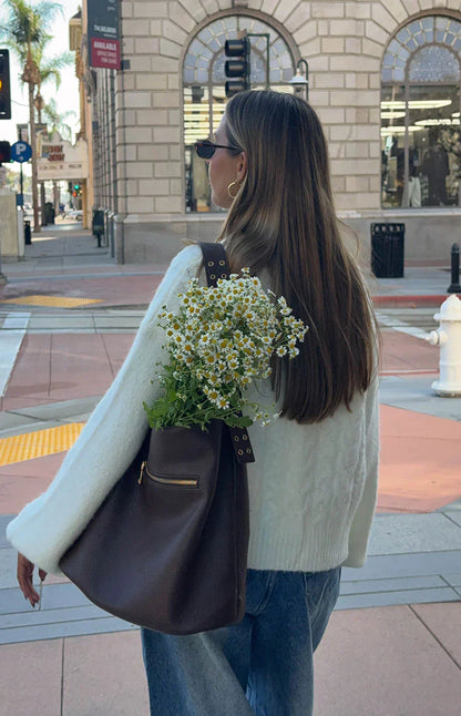 Percy Cream Cable Knit Cardigan