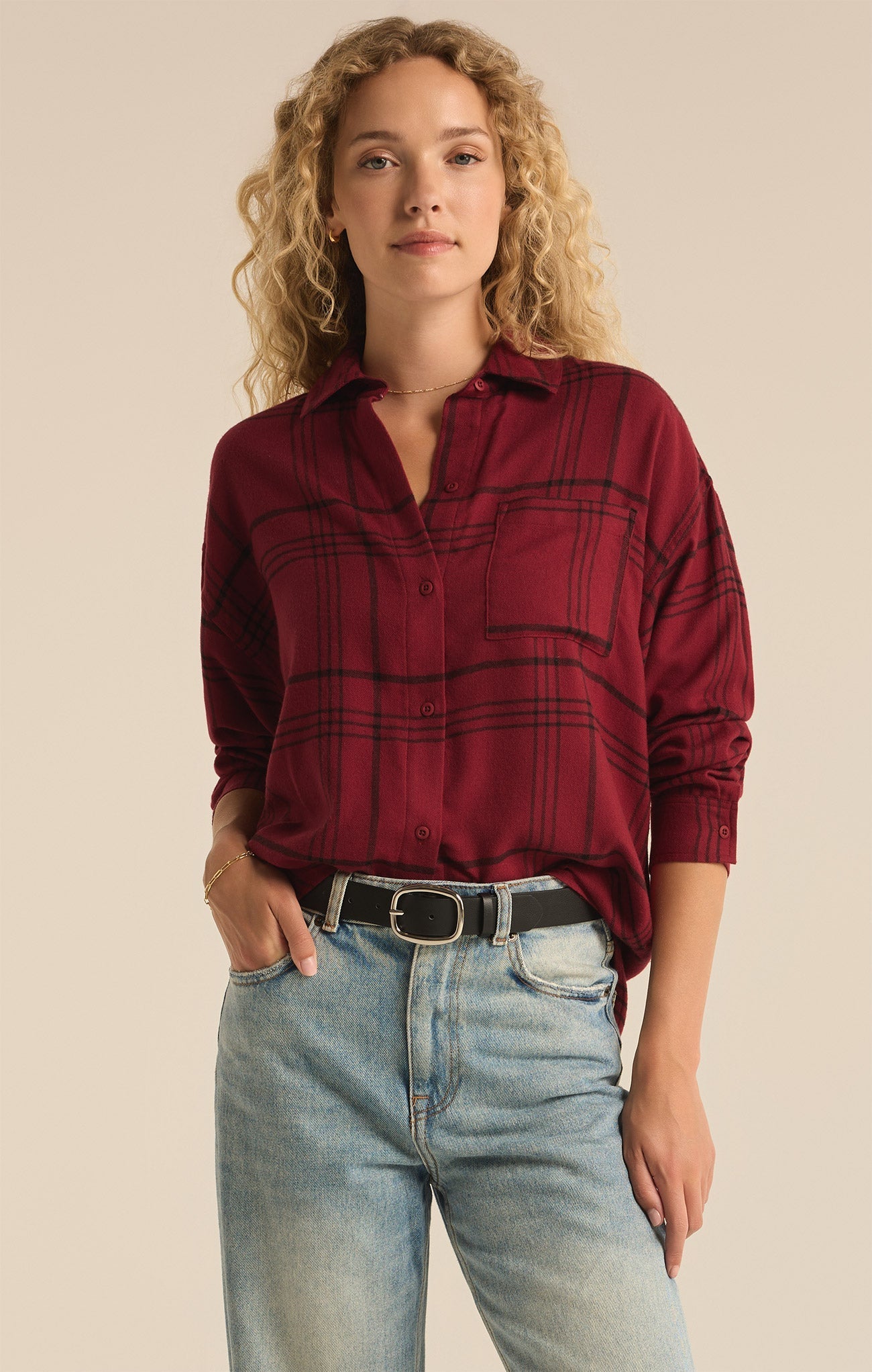 River Plaid Button Up