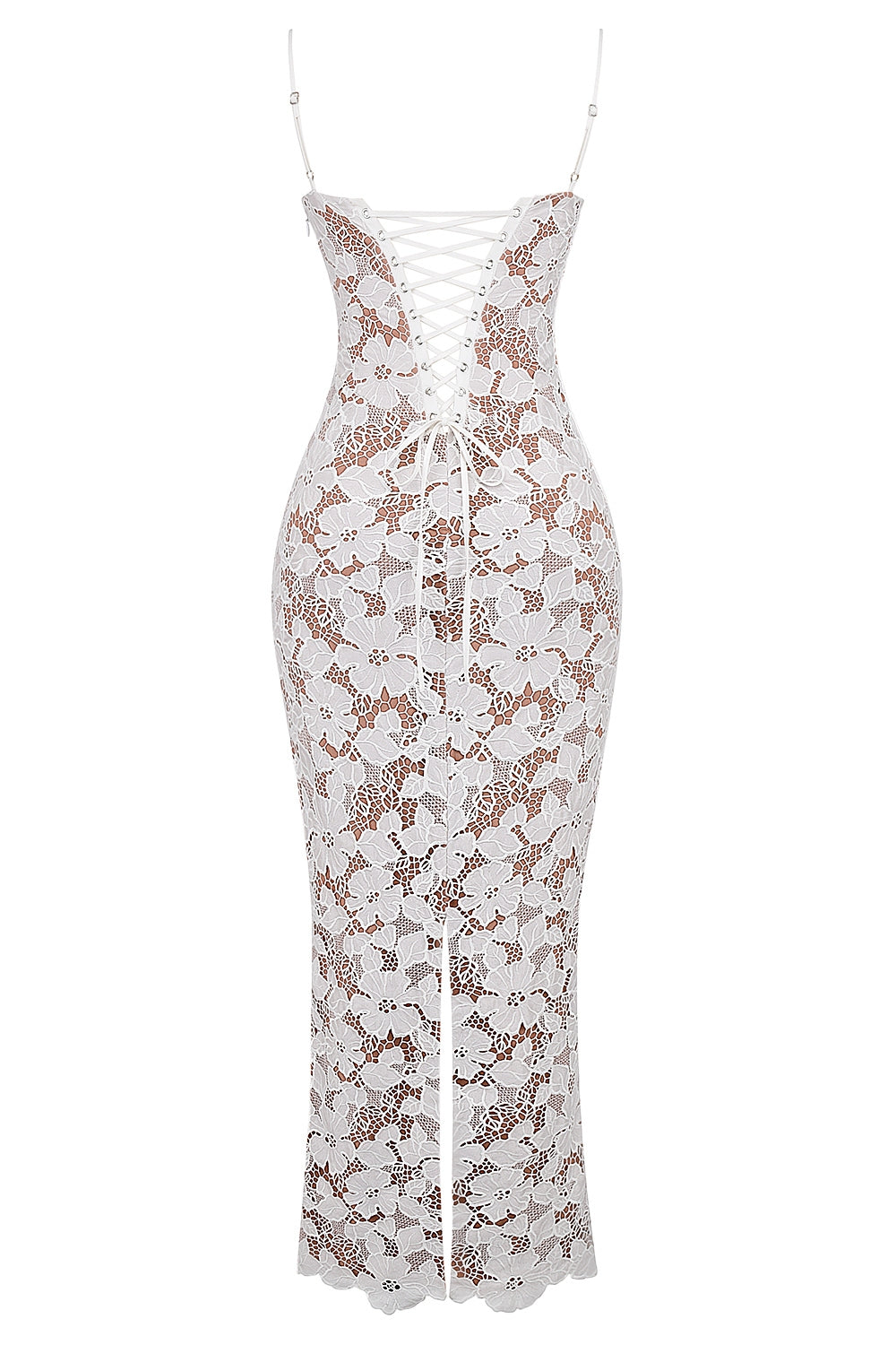 white floral embroidered maxi dress