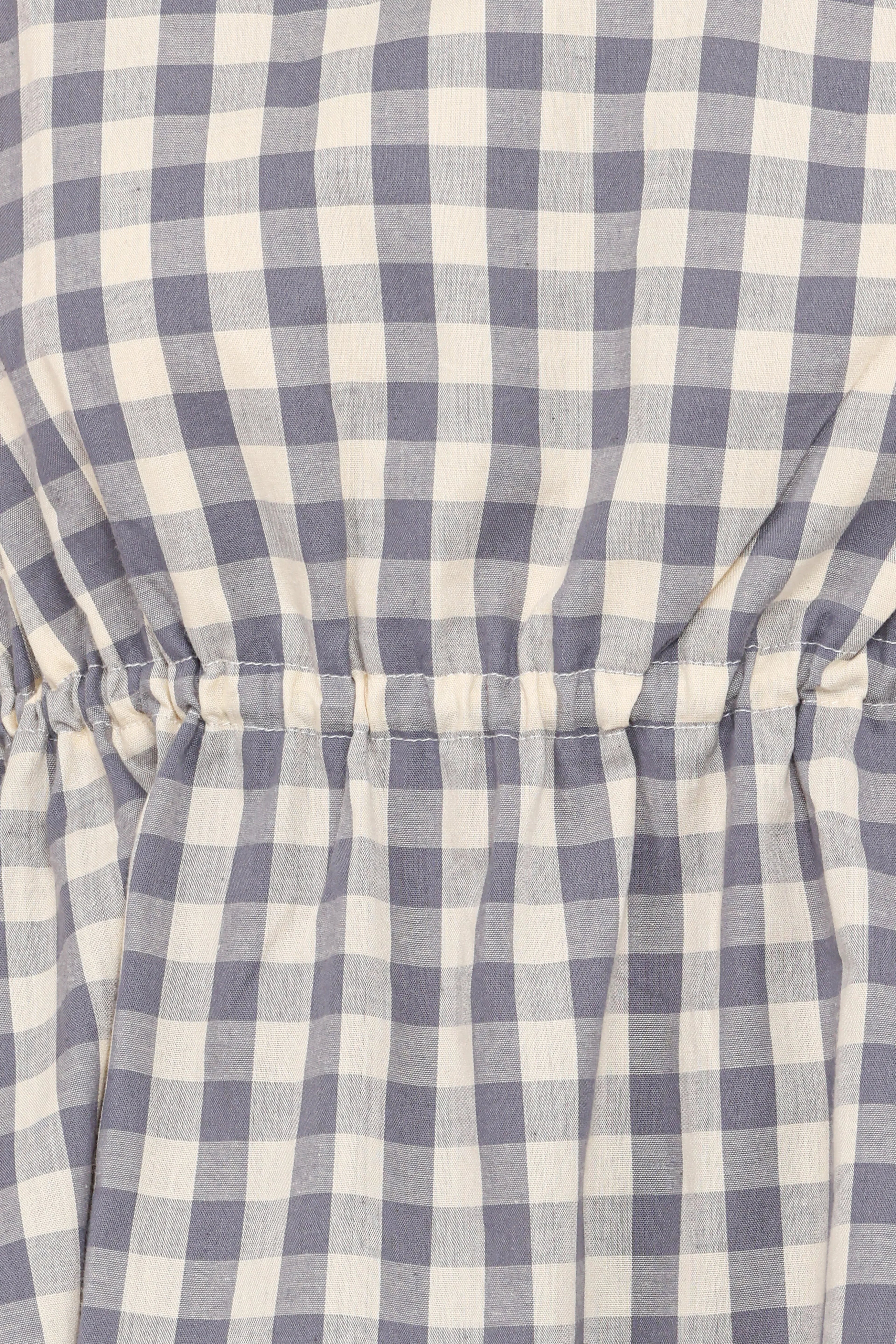 Rory Top - Slate Blue Gingham