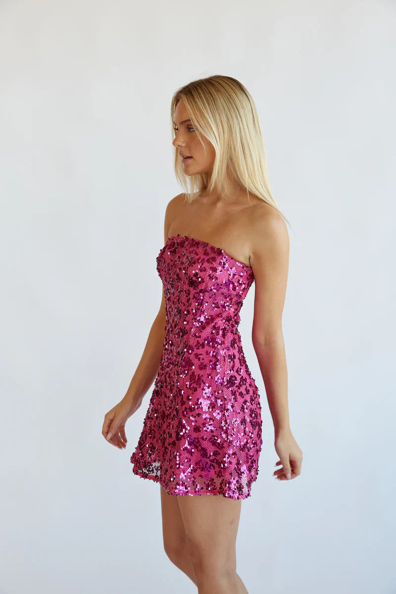 Sasha Sequin Skater Mini Dress